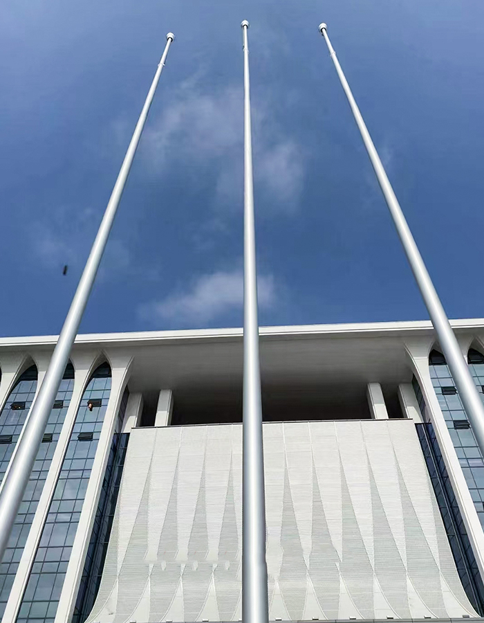 Aluminium aloi elektrik pintar mengangkat tiang bendera kon