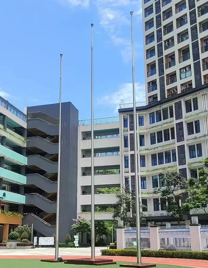 Tiang bendera angkat elektrik pintar keluli tahan karat kon Tiang bendera angkat elektrik pintar keluli tahan karat kon
