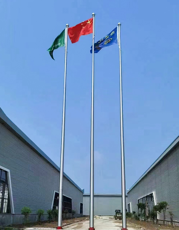 Tiang bendera angkat besi tahan karat kon engkol tangan Tiang bendera angkat besi tahan karat kon engkol tangan