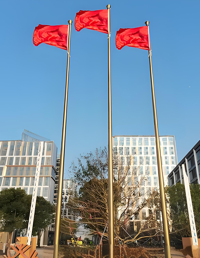 Tiang bendera pintar kon titanium mewah